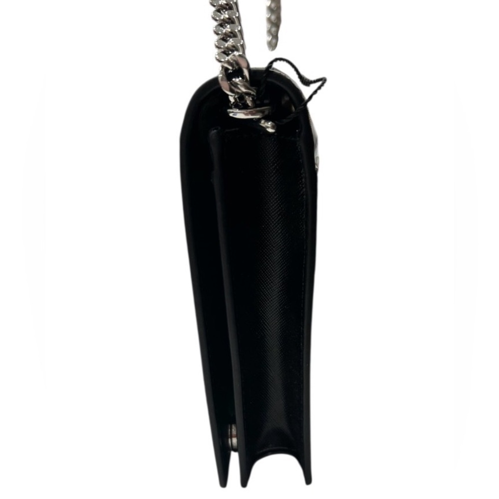Marc Jacobs Black Leather Crossbody with Silver Chain - Picture 3 of 5